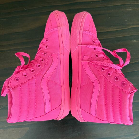Vans Off The Wall SK8 Hi-Top Neon Pink Skate Skateboard Shoes Women's 8.5 /Men 7 - Picture 3 of 14